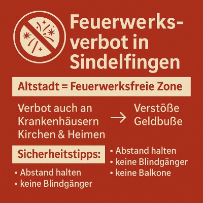 Sindelfingen erinnert an Feuerwerksverbot in sensiblen Bereichen